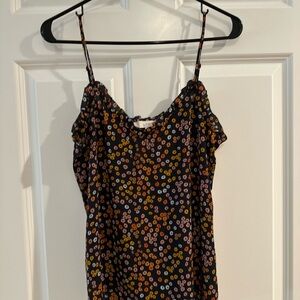 LOFT Ruffled top floral adjustable Camisole, NWOT